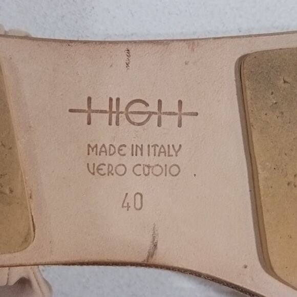 High Everyday Couture Wrap Ankle Sandals sz 40/9.5 - Picture 10 of 14